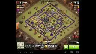 Clash of clans -  Атака 9тх свинками Король15 / GoHogs King15 Th9
