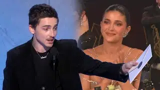 Golden Globes Timoth&eacute;e Chalamet Shouts Out LOVE Kylie Jenner During Speech 💖🎬