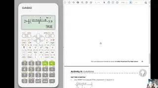 fx115ES2 Verify Solutions and Normal Curve Probability w/Scientific Calculator (Mini-math Lesson)