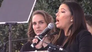 Eva Longoria Makes An Impassioned Speech At The Women's March In Los Angeles