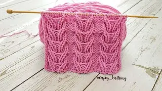 КРАСИВЫЙ Узор Спицами ИЗЯЩНЫЕ КОСЫ/How to Knit the Aran Braid Cable Stitch