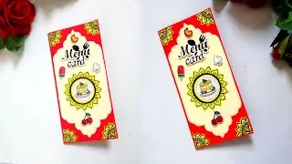 Menu Card design ll Menu Card kaise banaye ll menu card design for school project l #34