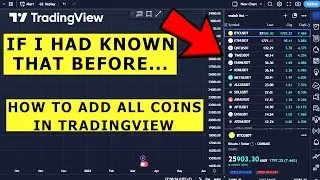 TradingView Watchlists | How to Import All Coins and All Futures Pairs in Tradingview Tutorial