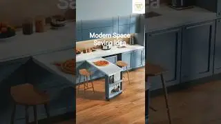 Smart Kitchen Design 2025 | Hidden Pull-Out Dining Table #short #ytshorts #kitchen
