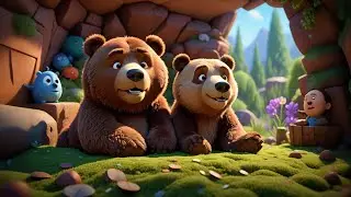 Two Sleepy Bears Snore in a Cave | Bedtime Song for Kids | Nursery Rhymes and Gentle Baby Songs
