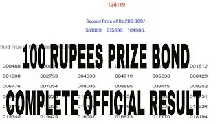 Complete List 100 prize bond result today | 15 February 2021 | پرائز بانڈ قرعہ اندازی | Draw No. 33
