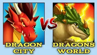Dragon City Vs Dragons World | Драконы, здания, декор | Геймплей HD | Обзор игры