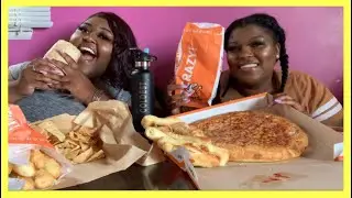 Chipotle Burrito & Little Ceaser&rsquo;s Pizza Mukbang | DeLexisEats
