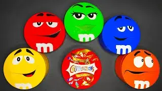 Satisfying Video | ASMR Opening Tasty M&M'S and Travel Celebrations Candy From 6 Bright Containers