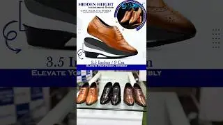 BXXY 3.5 Inch Height Increasing Formal Brogue Shoes | Elegant Lace-Up Style for Men