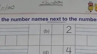 Ukg maths - write the number names next to the numbers