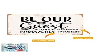 WIFI Password Name Tin Sign Personalised Be Our Guest Sign Text Diy