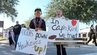 Tampa tailgate: Iowa Hawkeyes fans cheer on their team