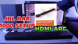 Как подключить саундбар JBL BAR 1000 к телевизору с помощью кабеля HDMI ARC!!