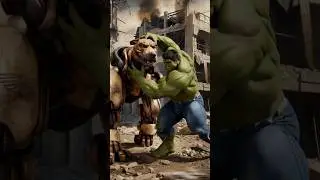 Hulk vs Dog Robot #hulk #robot #ai #monstervsmonster #MonsterMash #dog #animal #animallife #viral