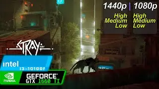 Stray | GTX 1660 ti + i3-10100f - 1080p, 1440p - High, Medium, Low settings
