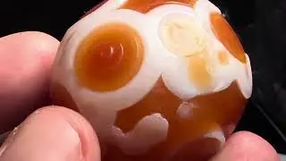 Large orange and white gobi agate