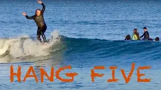 Hang 5 like a boss! 🤙🏻 nose riding with metal soundtrack