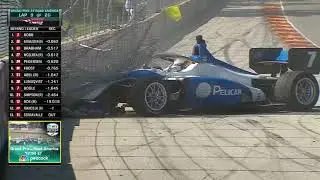2022 Indy Lights @Road America | Christian Bogle Hits Fence (Live)