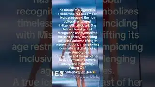She could have killed the Final Q&A! #michelledeemarquez #msuniverse #MMD 🎤