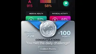 Patientory: Daily Challenge Silver Animation.