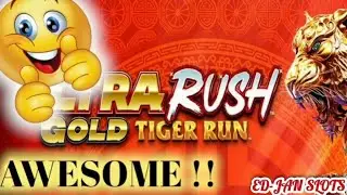 Awesome Run On ULTRA RUSH GOLD TIGER RUN Slot Machine! #casino #slots #bonus 