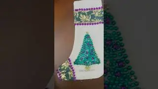 😃Decorating a Christmas Stocking with beads! 🎄🎄🎄