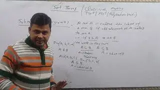 Set Theory Class 11th TGT PGT Polytechnic Lecturer Mathematics 