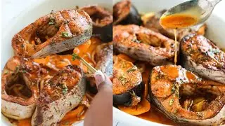 Очень простая запечённая рыба в духовке. Рецепт запечённой рыбы баса.