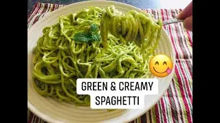 Shrek's Spaghetti | Creamy Green and Delicious Homemade Spaghetti made with Spinach | Amazing flavor