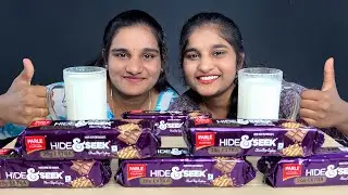 100 Cookies Hide & Seek Biscuit Eating Challenge with MILK! 🍪🥛