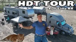 Full Time Heavy Duty Truck and RV Tour / Boondocking RV with SOLAR / HDT BIG RIG RV