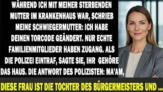 Schwiegermutter änderte den Torkode während Mamas OP – die Polizei lachte, bis…