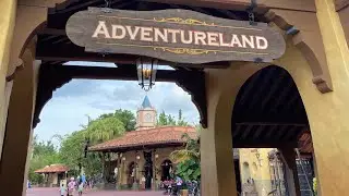 Magic Kingdom Adventureland Full Walkthrough with Rides Walt Disney World 2023