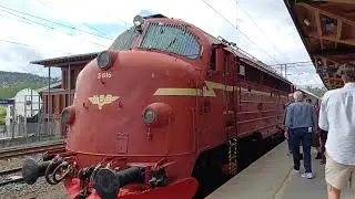 A Tour of the Steel Carriage Train Nohab Di3 Locomotive at Lillestr&oslash;m Station 1 - 10.5.2025