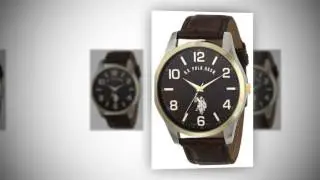 U.S. Polo Assn. Classic Men's USC50225 Watch with Brown Leather Band