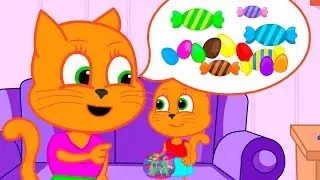 Cats Family in English - Candy Fanatic Cartoon for Kids