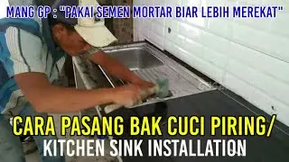 cara pasang bak cuci piring//kitchen sink