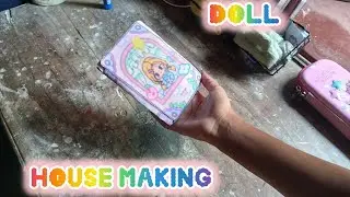 DIY paper doll house 🏠 making videos #doll #papercraft #paperdoll #play#craft 