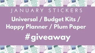 Jan. Sticker Releases / Universal / Budget / Happy Planner / Plum Paper / LifeInEnvelopes Etsy Shop