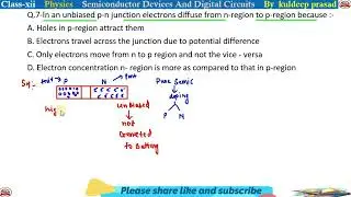 In an unbiased P-N junction electrons diffuse from n-region to p-region because (a) holes in p-regio