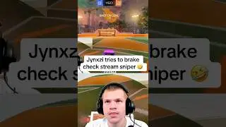 Jynxzi tries to brake check stream sniper 🤣 #jynxzi #rocketleague #clips #streamsniper