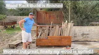 Pallet Wood Storage Rack build day 5. The FINALE.! Get that rack loaded up.!