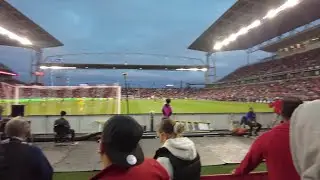 Toronto FC Soccer BMO Field Beer Standing Right Behind The Net