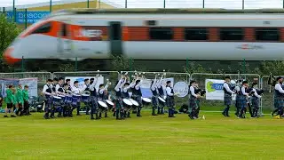 When a Flying Train Meets a Marching Pipe Band in Scotland 🚄 🥁