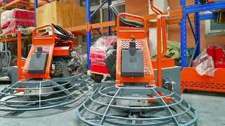 CONMEC CRTN846 Ride-on Power Trowel in action