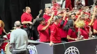 The University of New Mexico Pep Band plays their fight song 