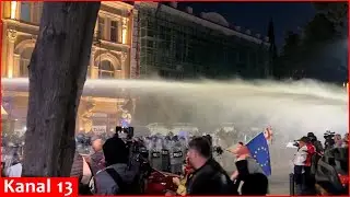 В столице Грузии произошли столкновения полиции с протестующими, пытавшимися штурмовать президент...
