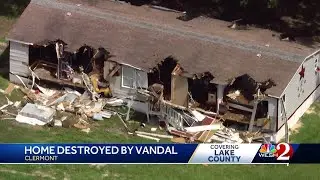 Angry message written on side of Clermont home nearly destroyed by heavy machinery