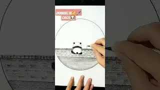 circle drawing🐼🖌️||#youtube #trending #shorts #drawing #panda #like #viral  #popular